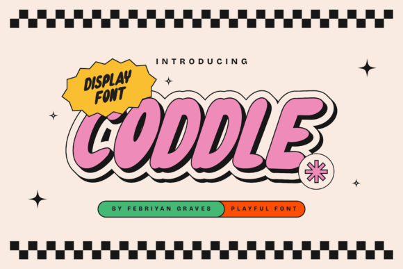 Coddle Font: Where Retro Exuberance Meets Modern Design Energy