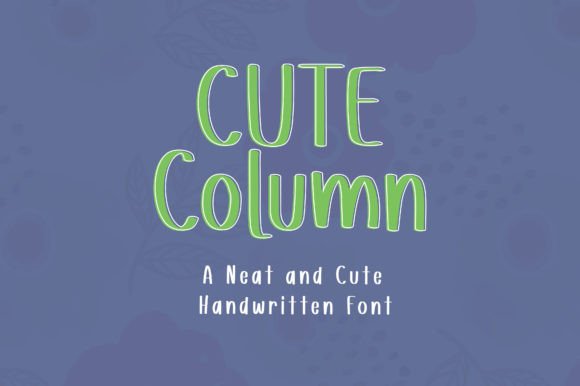 Cute Column Font: A Whimsical Touch for Digital Notes