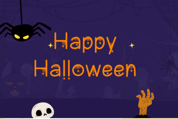 Happy Halloween Font: Where Web-Wrapped Elegance Meets Spooky Whimsy