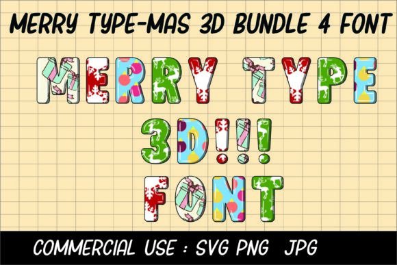 Merry Type-Mas 3D Font: Festive Design Power