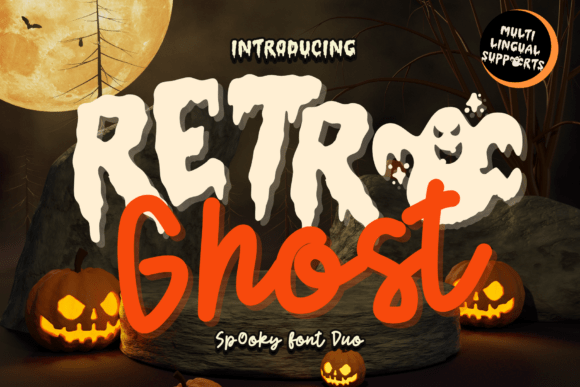 Retro Ghost Duo Font: A Playful Typeface for Authentic and Groovy Design