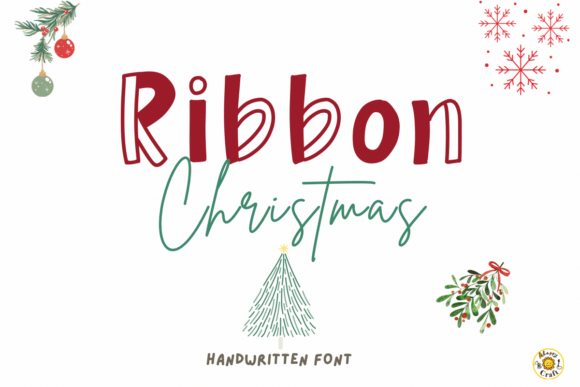 Ribbon Christmas Font: Bold Playful Typography