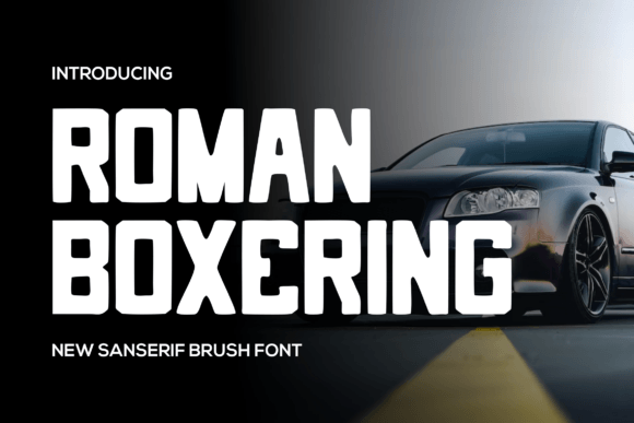 Roman Boxering Font: Bold Brush Style with Drip Appeal