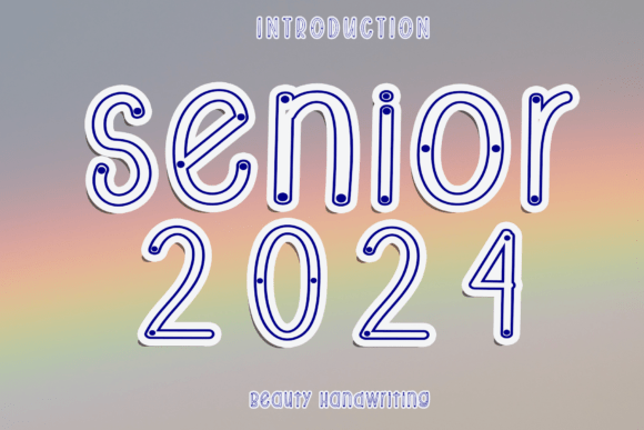 Senior 2024 Font: Flowing Cursive for Design