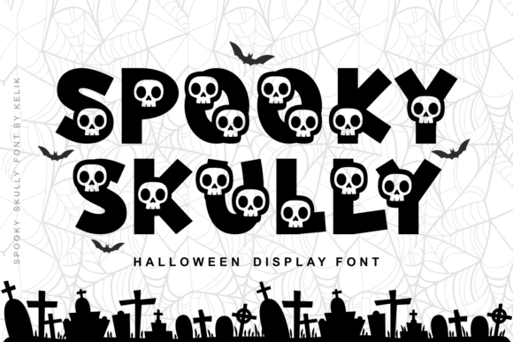 Spooky Skully Font by Kelik 7ntypes